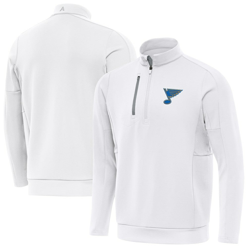 St. Louis Blues Antigua Generation Quarter-Zip Pullover Top White