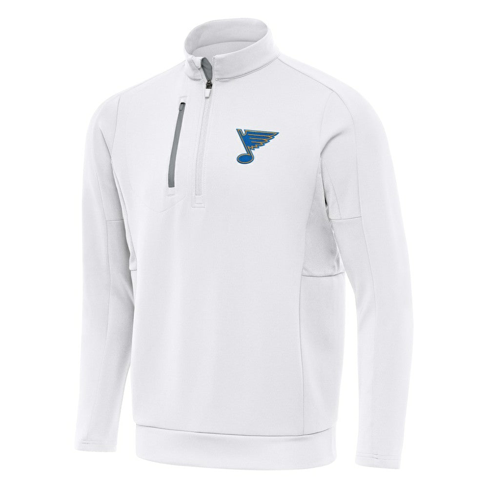 St. Louis Blues Antigua Generation Quarter-Zip Pullover Top White