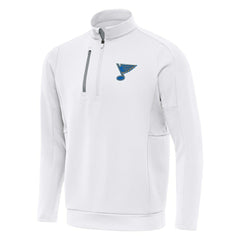 St. Louis Blues Antigua Generation Quarter-Zip Pullover Top White
