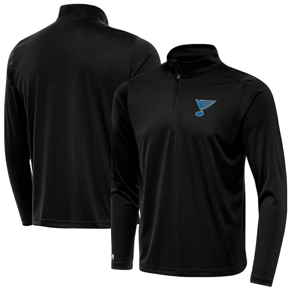 St. Louis Blues Antigua Tribute Lightweight Quarter-Zip Pullover Black