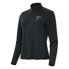 St. Louis Blues Antigua Women's Tribute Half-Zip Pullover Gray