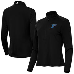 St. Louis Blues Antigua Women's Tribute Half-Zip Pullover Black