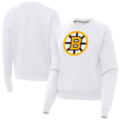 Boston Bruins Antigua Women's Victory Pullover Sweatshirt White