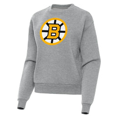 Boston Bruins Antigua Women's Victory Pullover Sweatshirt Heather Gray