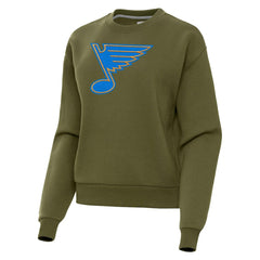 St. Louis Blues Antigua Women's Victory Pullover Sweatshirt Olive