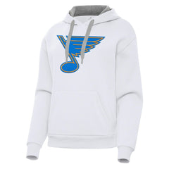 St. Louis Blues Antigua Women's Victory Pullover Hoodie White