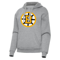 Boston Bruins Antigua Women's Victory Pullover Hoodie Heather Gray