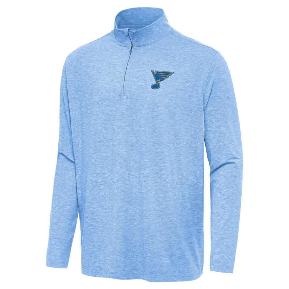 St. Louis Blues Antigua Hunk Lightweight Quarter-Zip Pullover Heather Blue