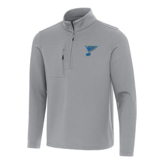 St. Louis Blues Antigua Insider Quarter-Zip Pullover Gray