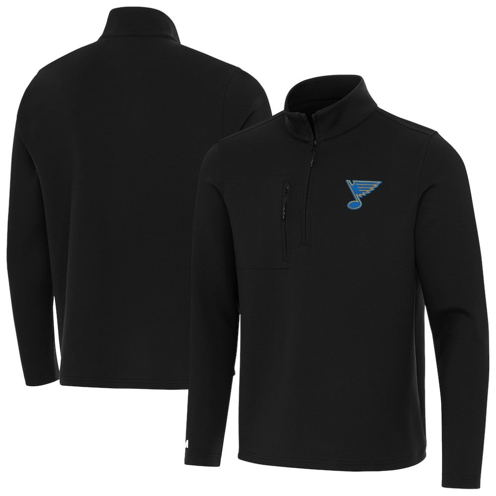 St. Louis Blues Antigua Insider Quarter-Zip Pullover Black
