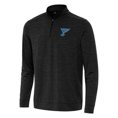 St. Louis Blues Antigua Bright Quarter-Zip Pullover Heather Black