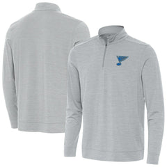 St. Louis Blues Antigua Bright Quarter-Zip Pullover Heather Gray