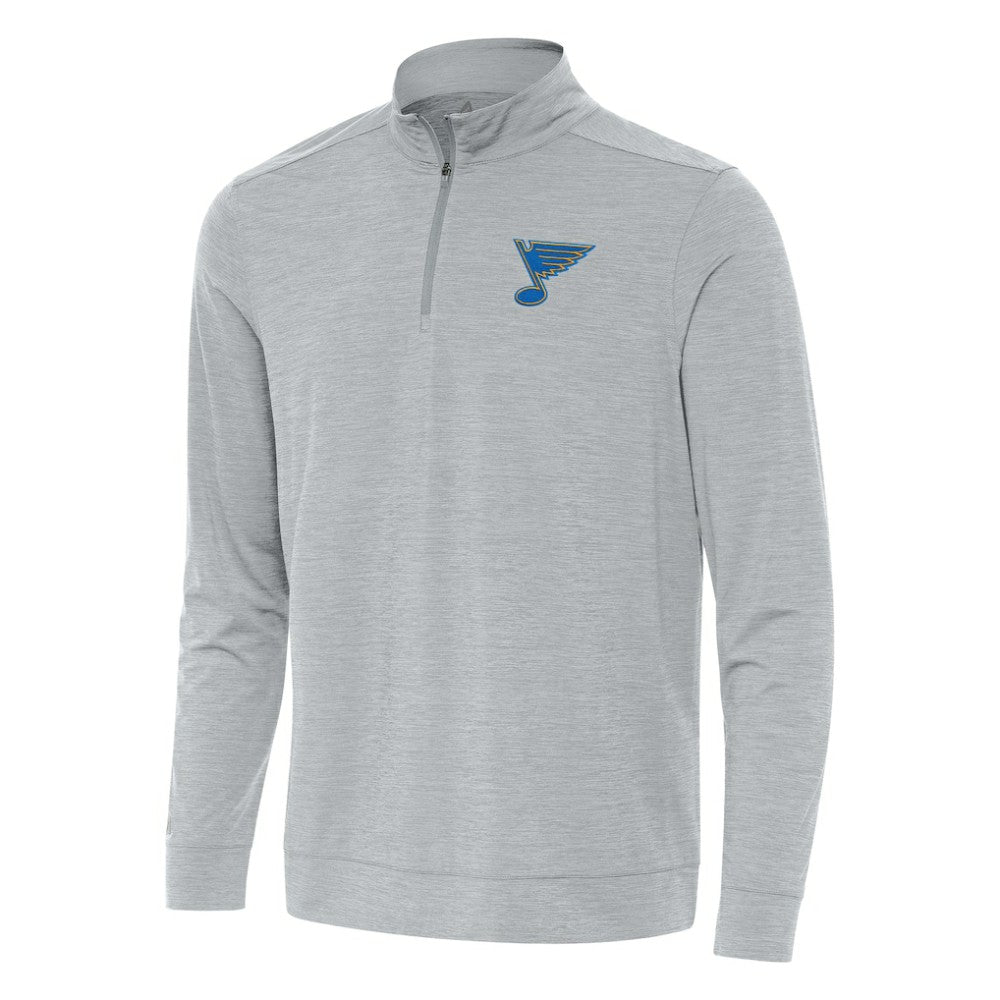 St. Louis Blues Antigua Bright Quarter-Zip Pullover Heather Gray