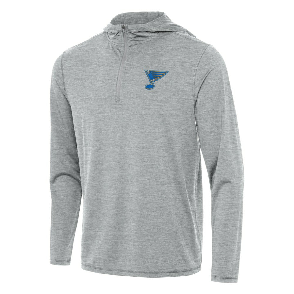 St. Louis Blues Antigua Tidy Quarter-Zip Hoodie Heather Gray