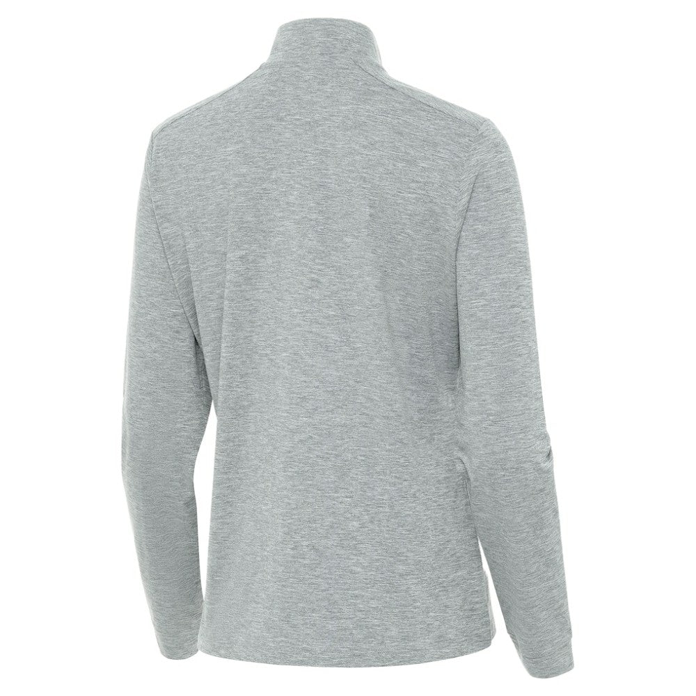Boston Bruins Antigua Mentor Long Sleeve Quarter-Zip Mock Polo Heather Gray