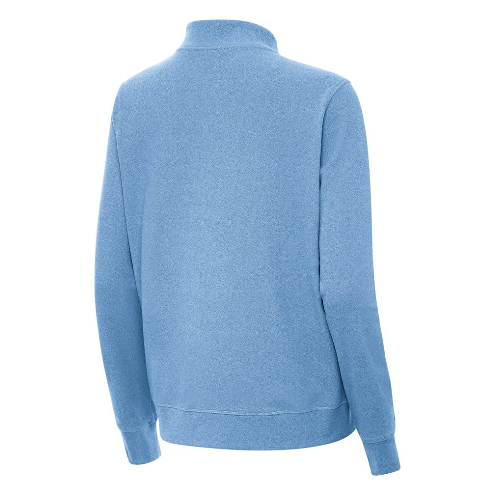 St. Louis Blues Antigua Women's Crush Quarter-Zip Pullover Heather Blue