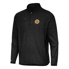 Boston Bruins Antigua Certain Tri-Blend Quarter-Zip Top Heather Black