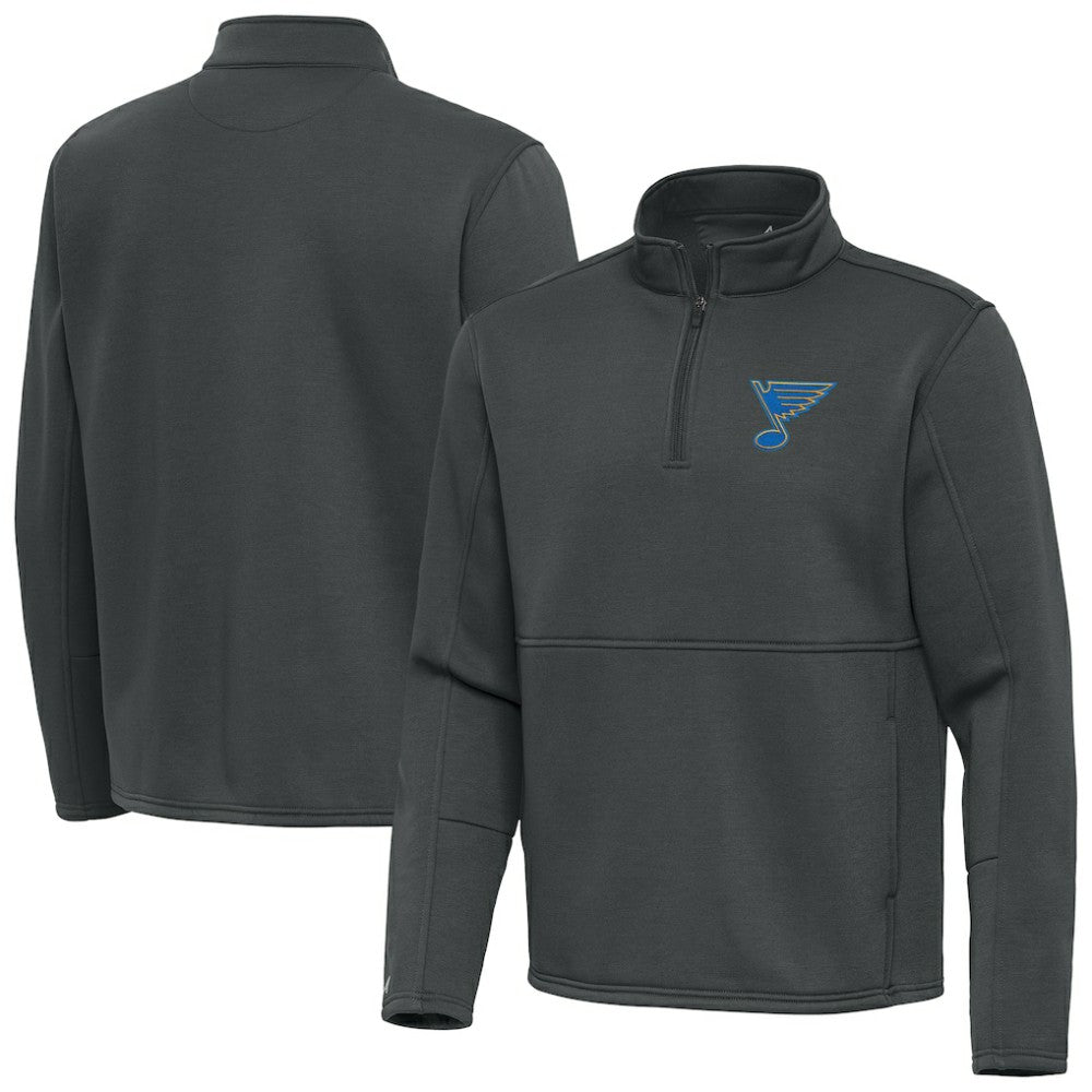St. Louis Blues Antigua Twist Quarter-Zip Pullover Jacket Pewter