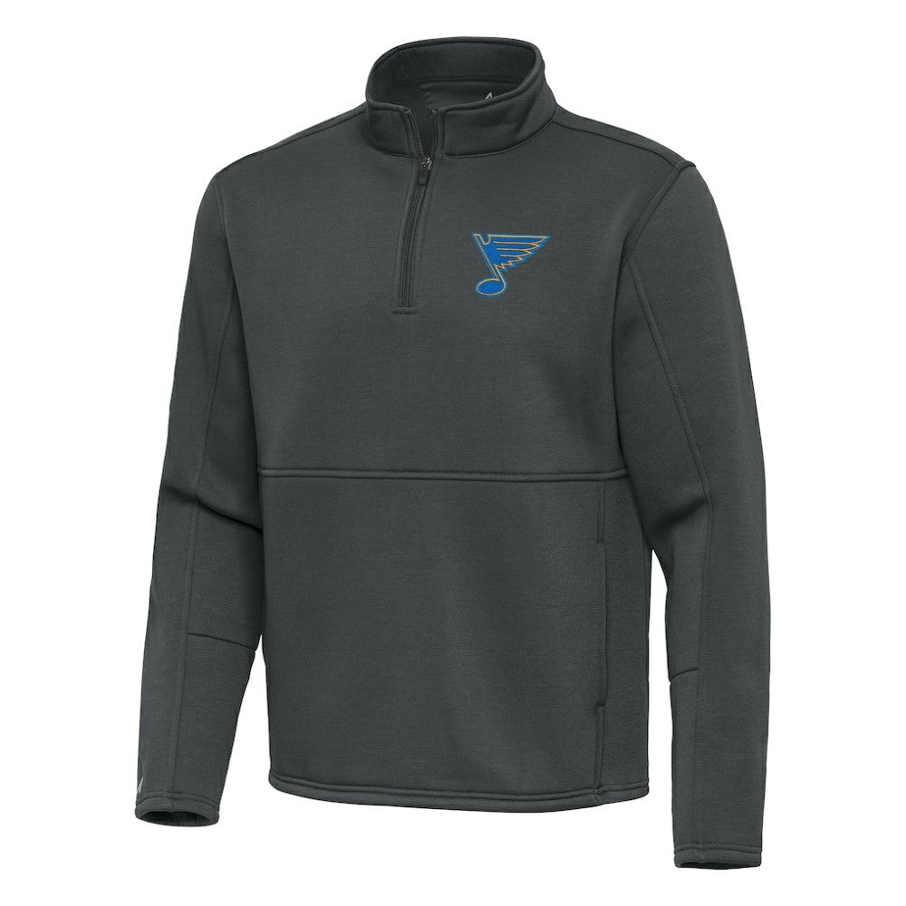 St. Louis Blues Antigua Twist Quarter-Zip Pullover Jacket Pewter