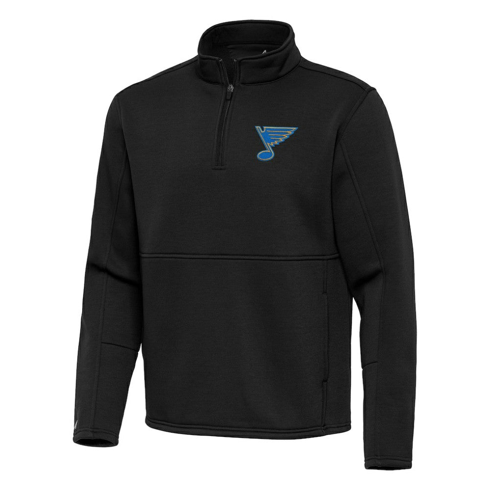 St. Louis Blues Antigua Twist Quarter-Zip Pullover Jacket Black