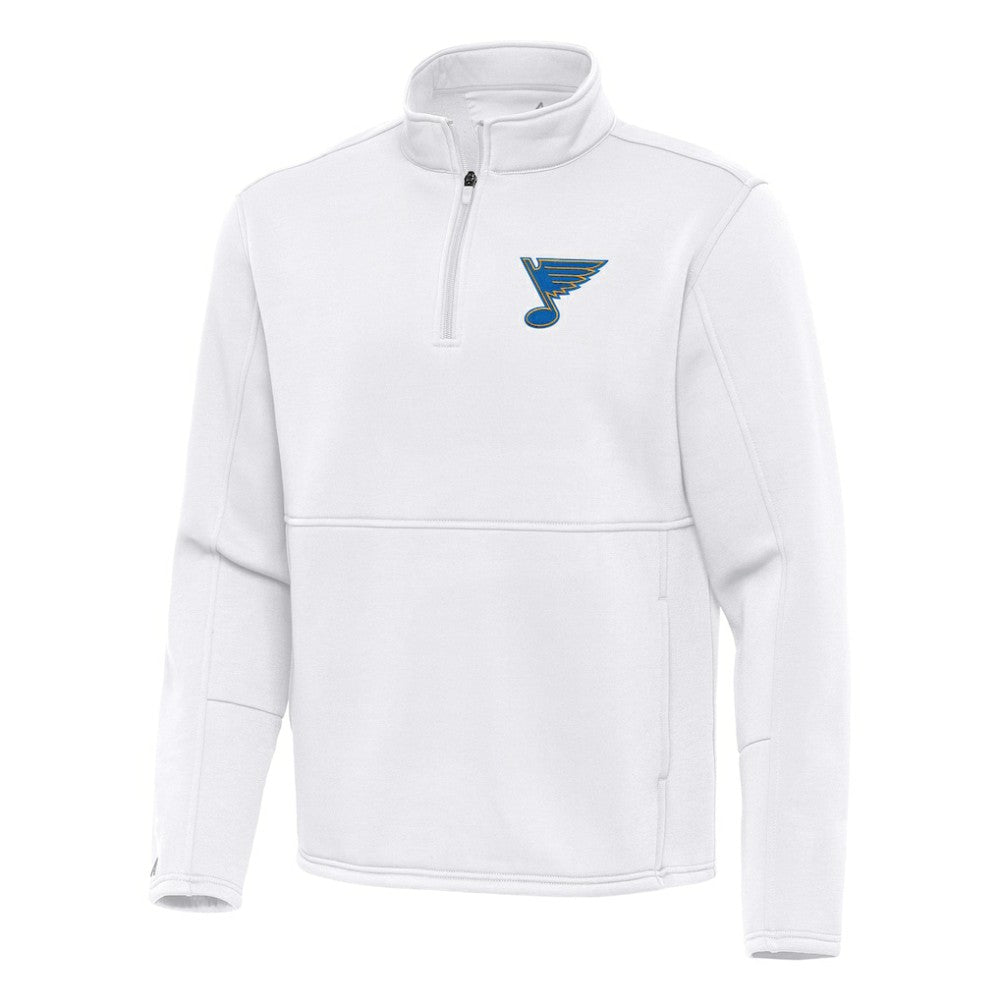 St. Louis Blues Antigua Twist Quarter-Zip Pullover Jacket White