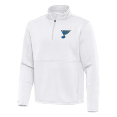 St. Louis Blues Antigua Twist Quarter-Zip Pullover Jacket White