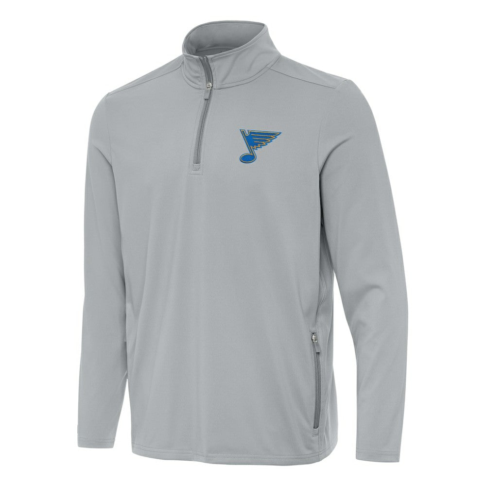 St. Louis Blues Antigua Perilous Quarter-Zip Sweatshirt Gray