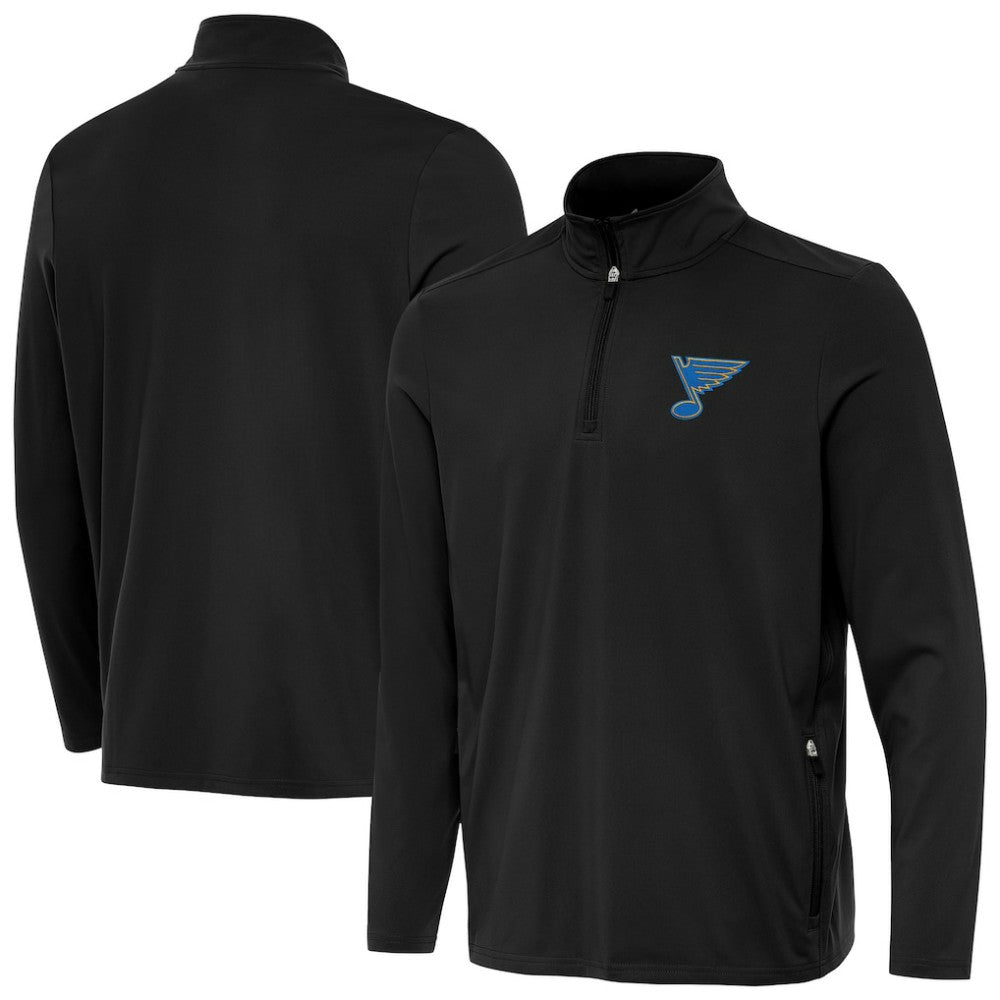 St. Louis Blues Antigua Perilous Quarter-Zip Sweatshirt Black