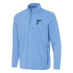 St. Louis Blues Antigua Perilous Quarter-Zip Sweatshirt Blue