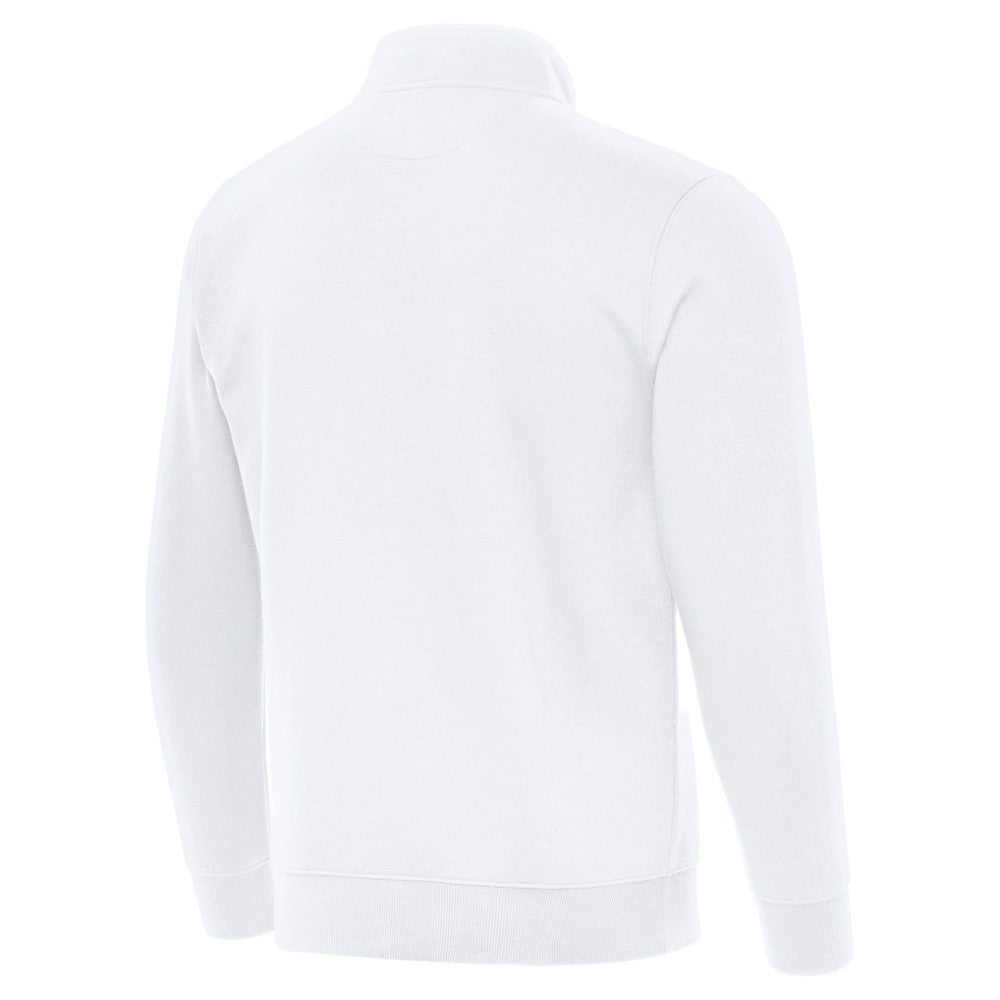 Boston Bruins Antigua Victory Quarter-Zip Pullover Top White