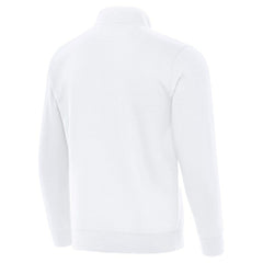Boston Bruins Antigua Victory Quarter-Zip Pullover Top White
