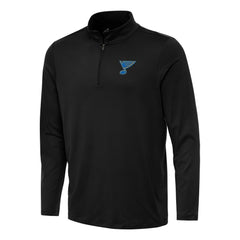 St. Louis Blues Antigua Reprocess Quarter-Zip Pullover Black