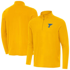 St. Louis Blues Antigua Intent Quarter-Zip Top Gold