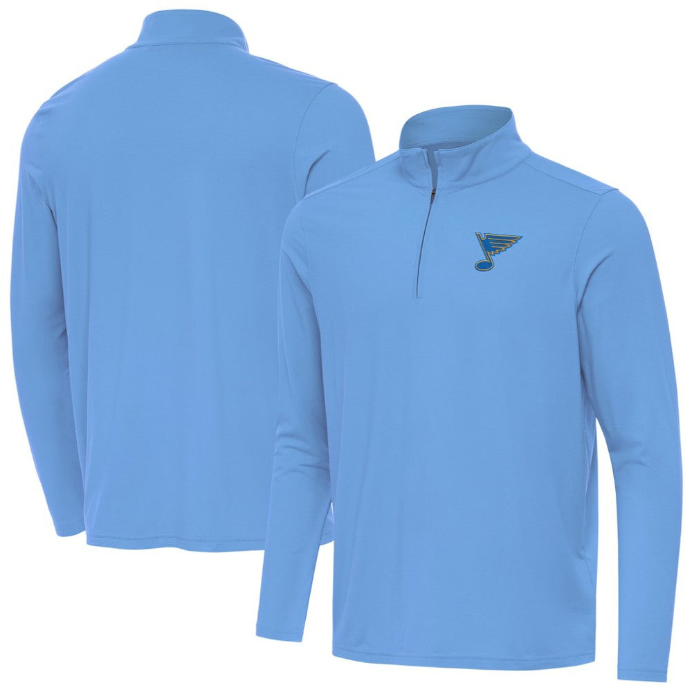 St. Louis Blues Antigua Intent Quarter-Zip Top Blue