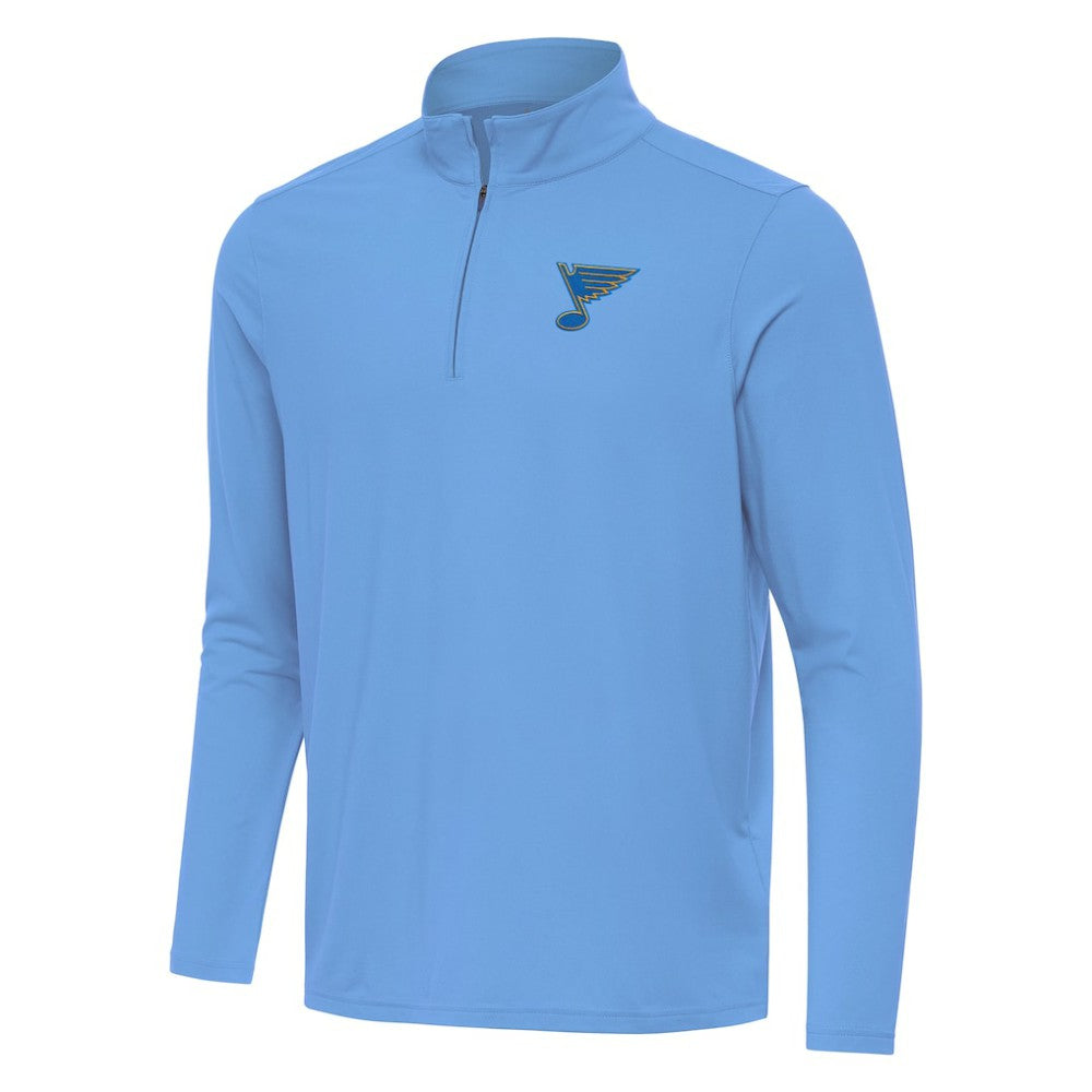St. Louis Blues Antigua Intent Quarter-Zip Top Blue