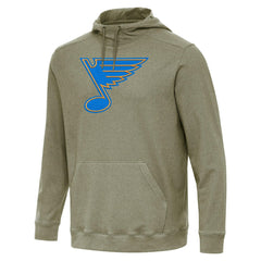 St. Louis Blues Antigua Cloud Pullover Hoodie Olive