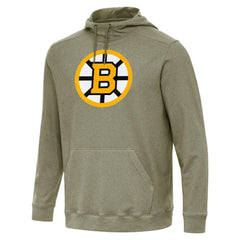 Boston Bruins Antigua Cloud Pullover Hoodie Olive