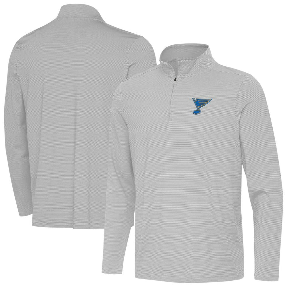 St. Louis Blues Antigua Twine Quarter-Zip Pullover Gray