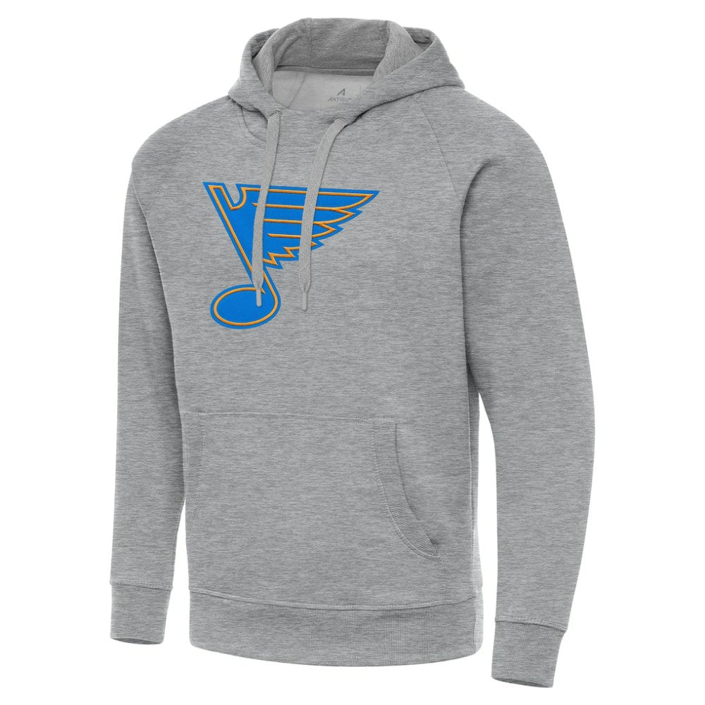 St. Louis Blues Antigua Victory Tall Pullover Hoodie Heather Gray