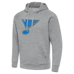 St. Louis Blues Antigua Victory Tall Pullover Hoodie Heather Gray