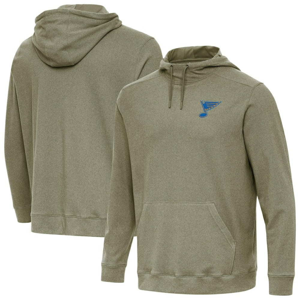 St. Louis Blues Antigua Cloud Pullover Hoodie Olive