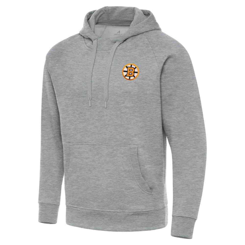 Boston Bruins Antigua Victory Pullover Hoodie Heather Gray