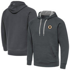Boston Bruins Antigua Victory Pullover Hoodie Charcoal