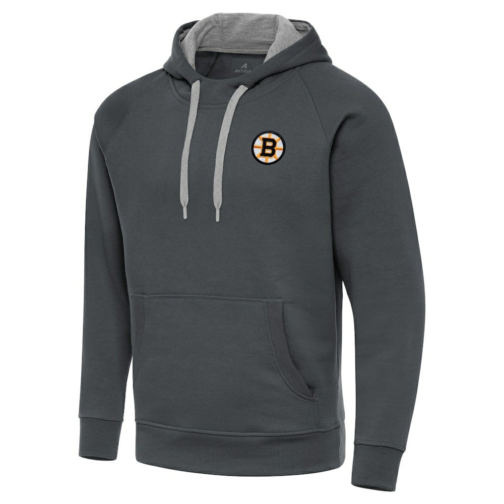 Boston Bruins Antigua Victory Pullover Hoodie Charcoal
