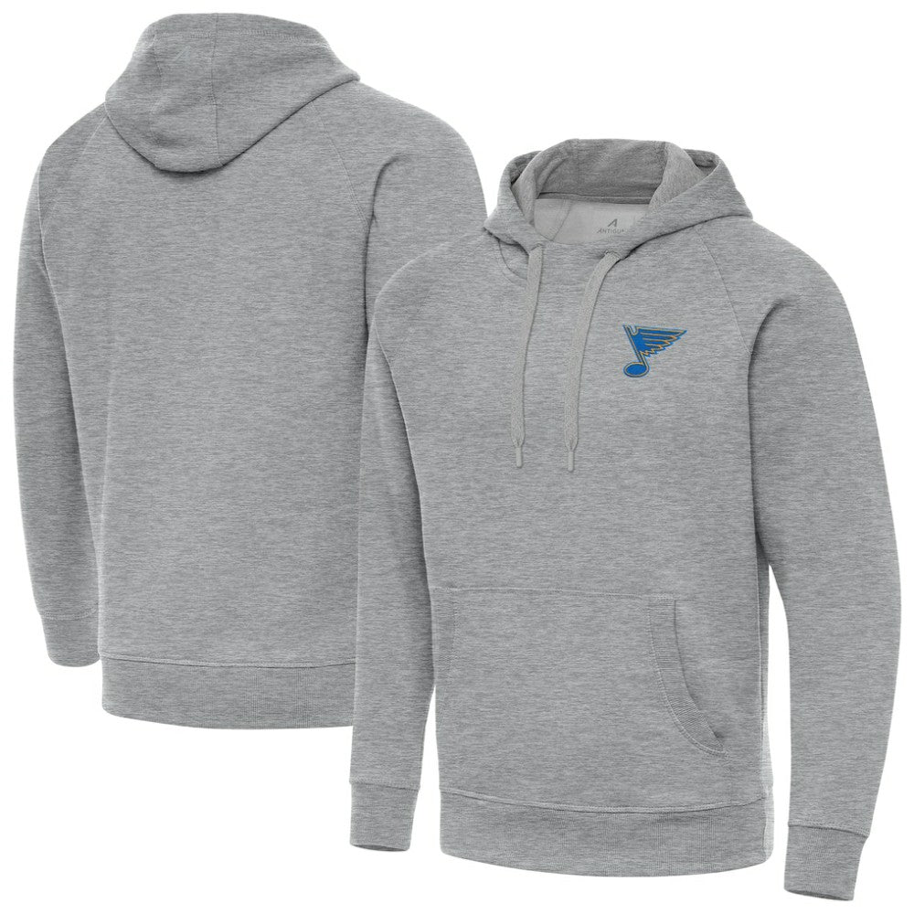 St. Louis Blues Antigua Victory Pullover Hoodie Heather Gray