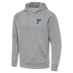 St. Louis Blues Antigua Victory Pullover Hoodie Heather Gray