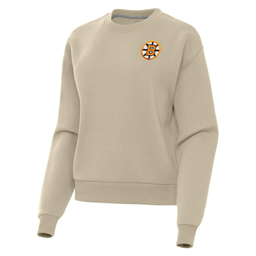 Boston Bruins Antigua Women's Victory Pullover Sweatshirt Khaki