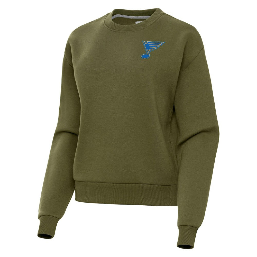 St. Louis Blues Antigua Women's Victory Pullover Sweatshirt Olive