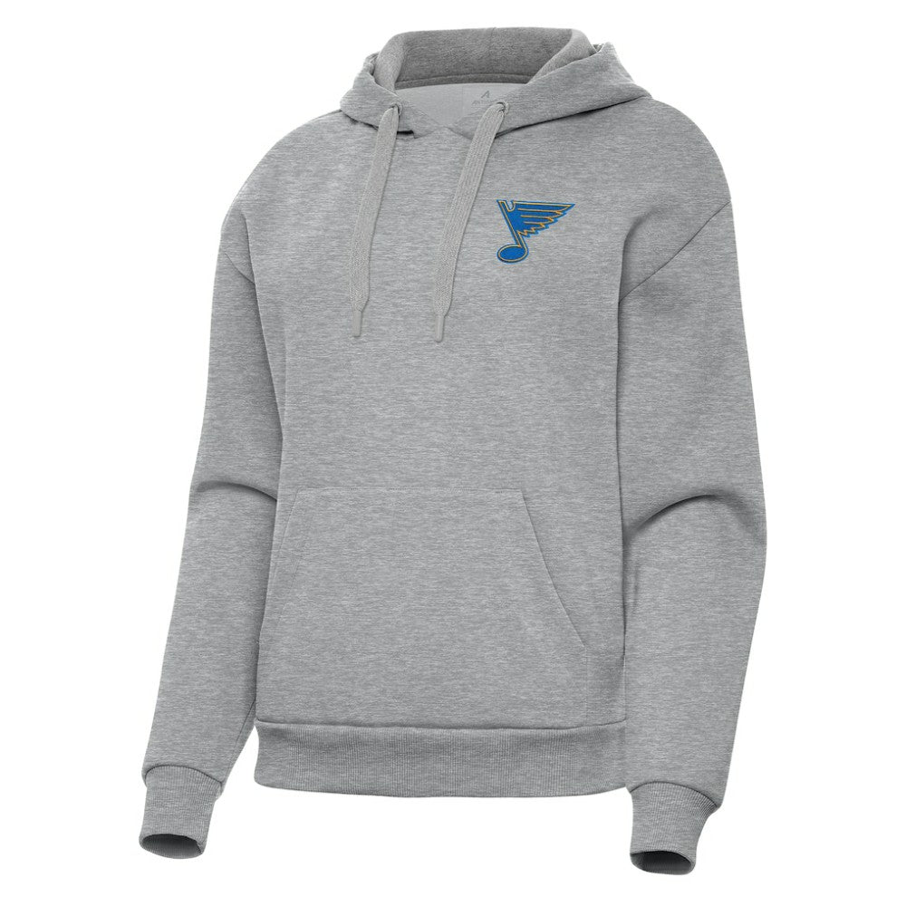 St. Louis Blues Antigua Women's Victory Pullover Hoodie Heather Gray