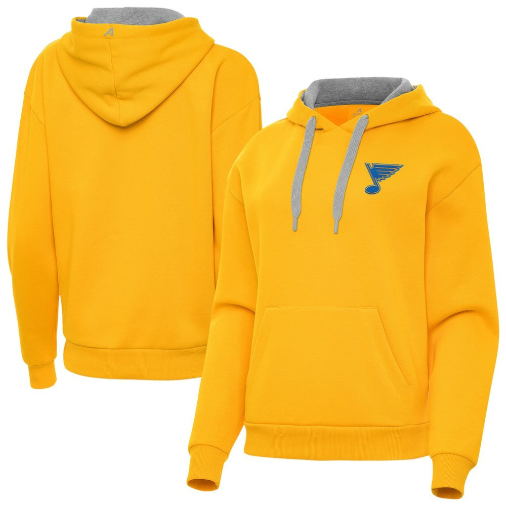 St. Louis Blues Antigua Women's Victory Pullover Hoodie Gold